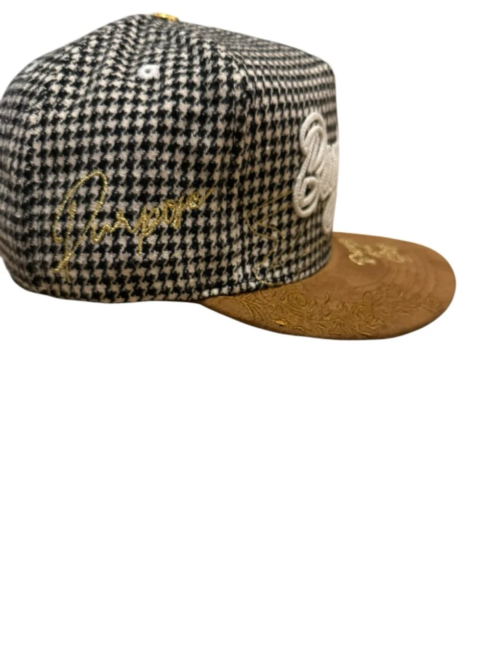 Daniel Luu Bay Area SnapBack limited edition hat black and white houndstooth - Picture 8 of 9